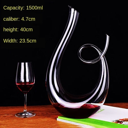 Decanter de Vinho Cristal em Forma de Harpa 1,5L (SOB ENCOMENDA) 15 DIAS ÚTEIS